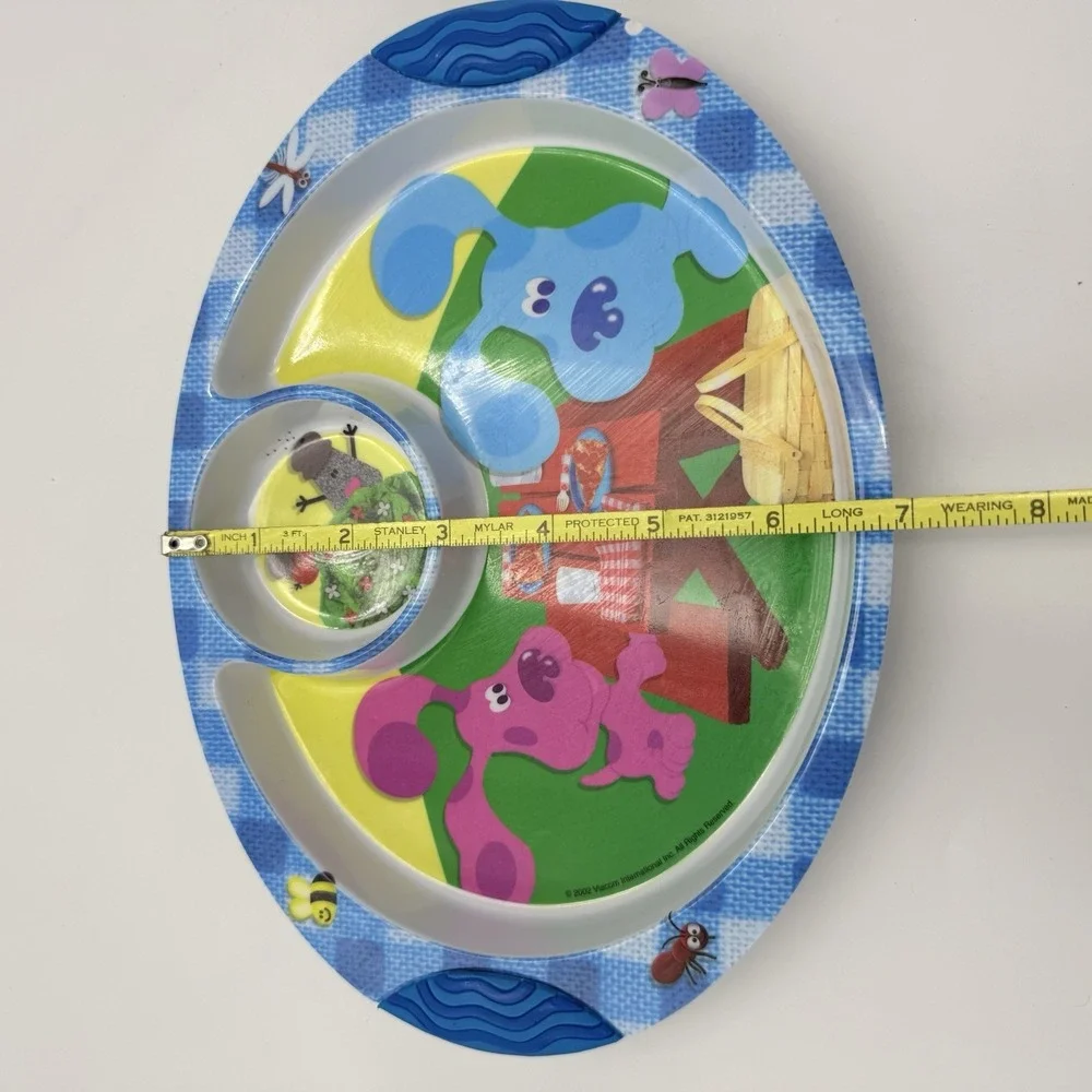 Blues Clues Melamine Plate Zak Designs Vintage Magenta Periwinkle Divided
